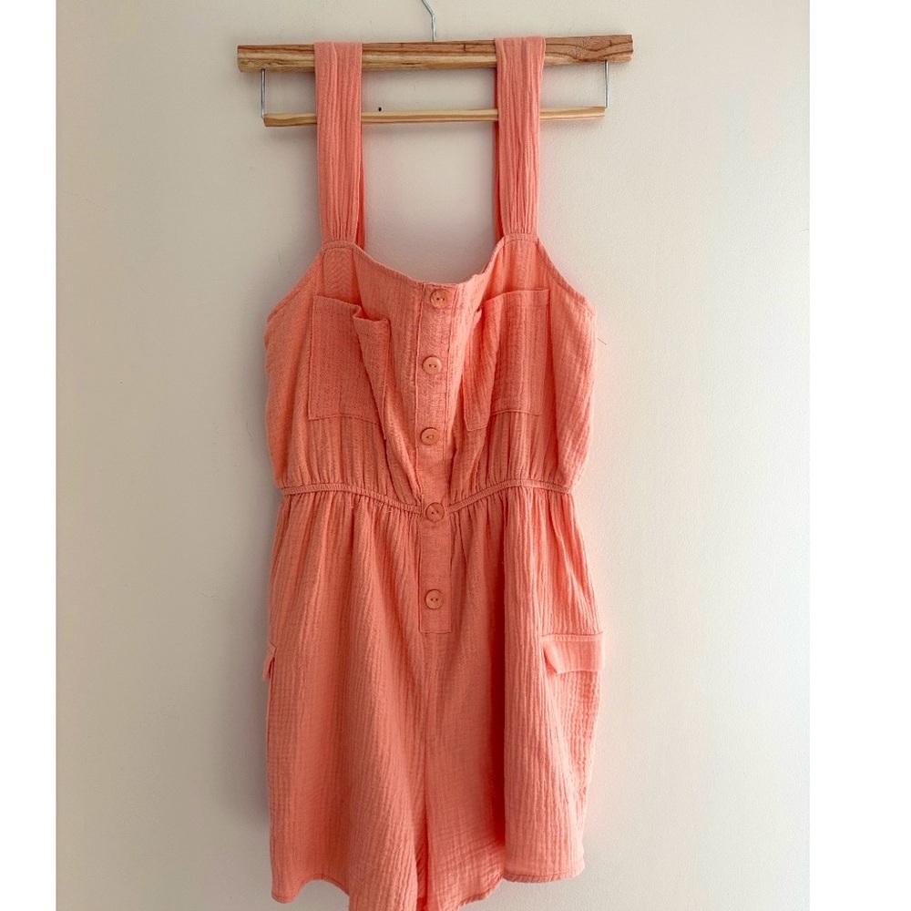 Amazon Textured Orange Romper